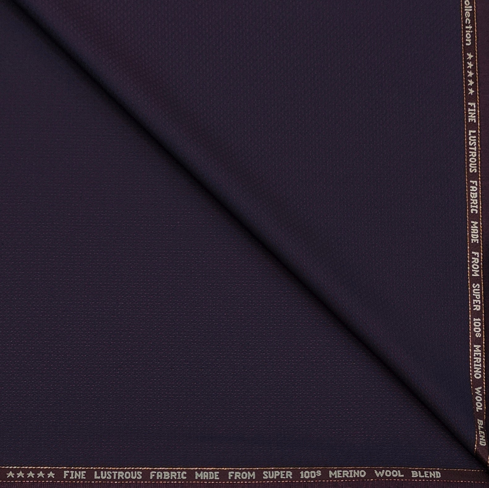 Suit Fabric Raymond Exotic Super 100s Count Luxurious 40% Rich Wool Dobby Color Plum Wine